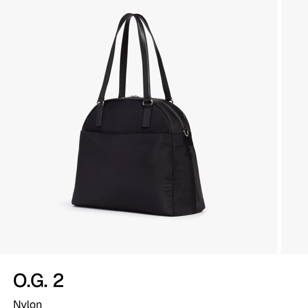 Lo & Sons Black Nylon Laptop Tote